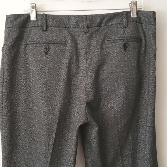 Michael Kors Grey Herringbone Wide Leg Trousers Size 12 - Picture 7 of 13